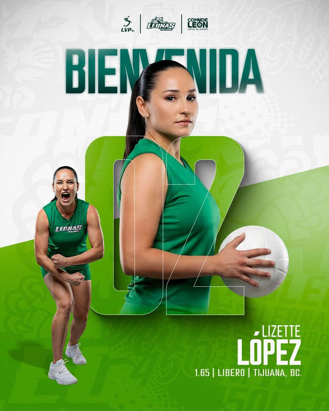 Leonas Voleibol suma experiencia en la defensa con la llegada de Lizette López Robles