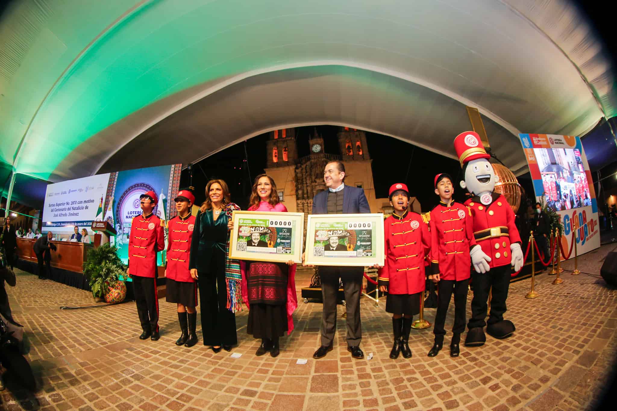 Lotería Nacional realiza sorteo especial en Dolores Hidalgo por el centenario de José Alfredo Jiménez