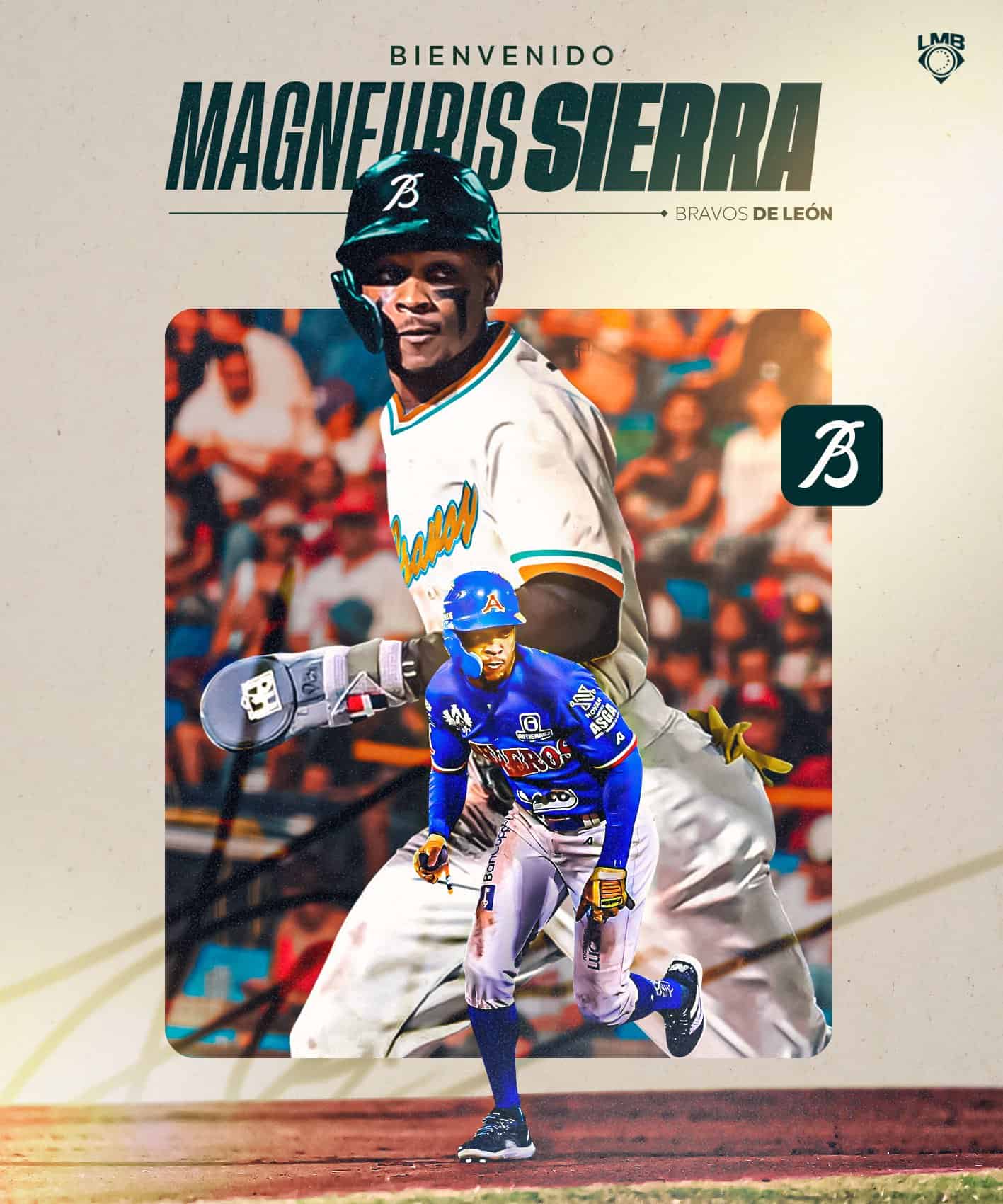 Bravos de León incorpora al dominicano Magneuris Sierra para la temporada 2026 de la LMB